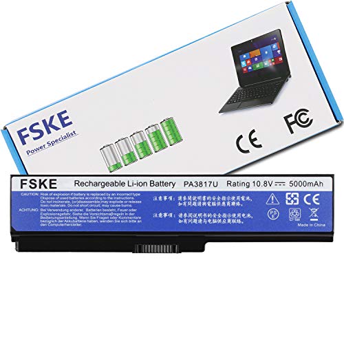 FSKE PA3817U-1BRS PABAS228 PA3819U-1BRS PA3818U-1BRS Batteria per Toshiba Satellite C660 L750 C660D L755 L750D Notebook Battery, 10.8V 5000mAh 6-Celle