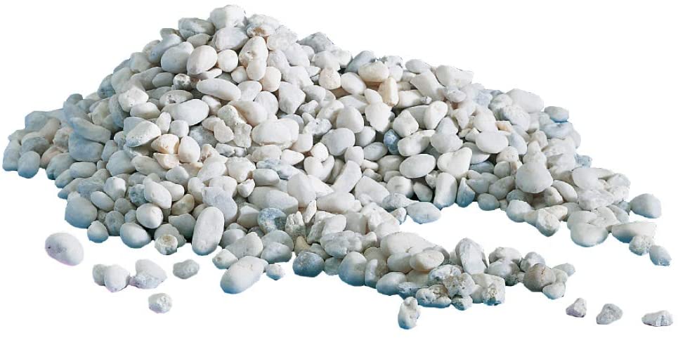 AMTRA GHIAIA NOA, ghiaia naturale dell'acquario, pavimento decorativo, grani grossolani bianchi dimensioni 4-8 mm, formato 10kg