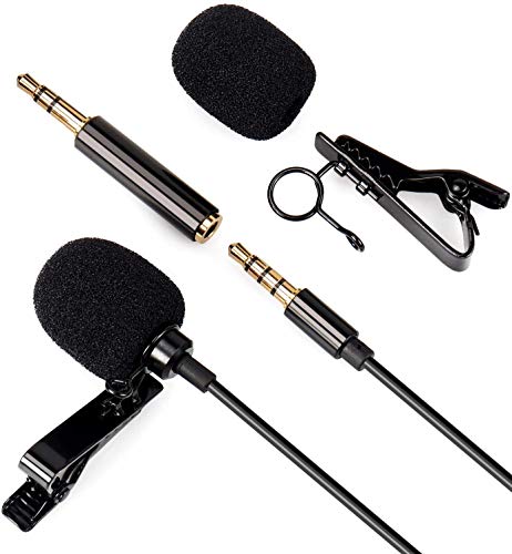 Microfono Lavalier - Daffodil MCP100B - Mini Microfono Lavaliera a Condensatore Omnidirezionale, Microfono per Telefono/PC/Videocamera, Ideale per Youtuber/Interviste/Podcast