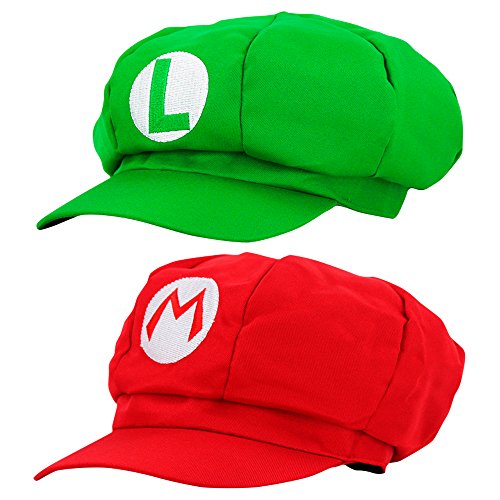 thematys Super Mario Cappello Luigi - Set di Costumi per Adulti e Bambini - Perfetto per Carnevale e Cosplay - Cappy Classic cap