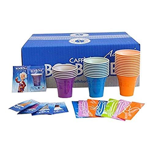 Caffè Borbone Kit Accessori per Bevande, Plastica, Multicolore, 20 x 10 x 20 cm, 150 Unità