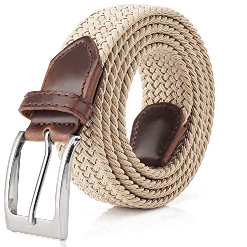 Fairwin Cintura Elastica Intrecciata per Uomo e Donna, Confortevole Cintura in Tessuto Elastico Stretch, per Jeans Pantaloni