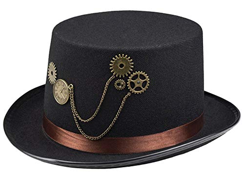 Boland 54529 - Cappello Steamclock, Colore: Nero