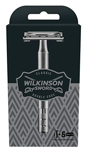 Wilkinson Rasoio di sicurezza/sicurezza con 5 ricariche (Importato da Germania)