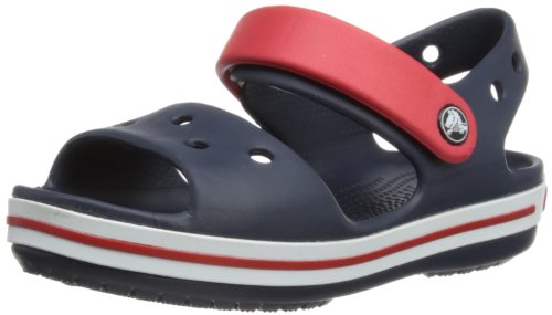Crocs Crocband Sandal Kids, Sandali con Cinturino alla Caviglia Unisex – Bambini, Blu (Navy/Red), 24/25 EU