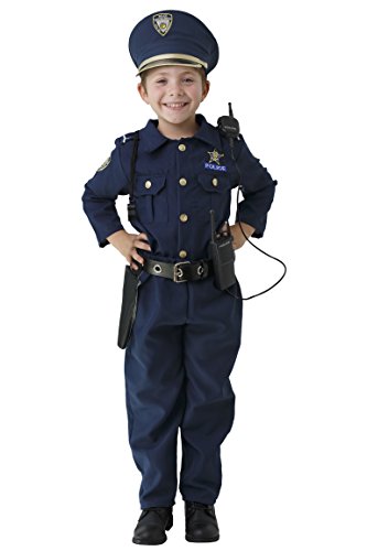 Dress Up America Deluxe costume da Poliziotto, Età 16-18 il costume include: camicia, pantaloni, cappello, cintura, fischietto e fondina pistola e walkie-talkie