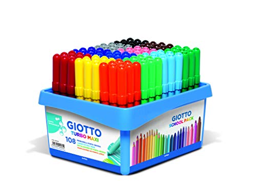 Giotto Turbo Maxi Schoolpack 108 pz Colori assortiti, 524000