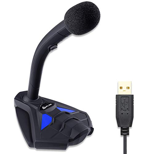 KLIM™ Voice V2 + Microfono USB da Scrivania + novità 2020 + Suono di Alta qualità + Registrazione e Riconoscimento Vocale, Live, Youtube, Podcast + Microfono PC Compatibile Windows Mac PS4 + Blu