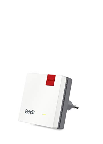 AVM FRITZ!Repeater 600 International, ripetitore/estensore segnale WiFi N fino a 600 Mbit/s (2,4 GHz), WPS, design compatto, interfaccia in italiano