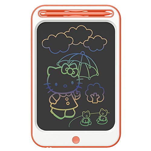 Richgv Tavoletta Grafica LCD Scrittura da 12 pollici, Colorato Digitale Ewriter con Blocco Memoria Tavola da Disegno Spesso per Bambini Studenti Progettista - Arancia