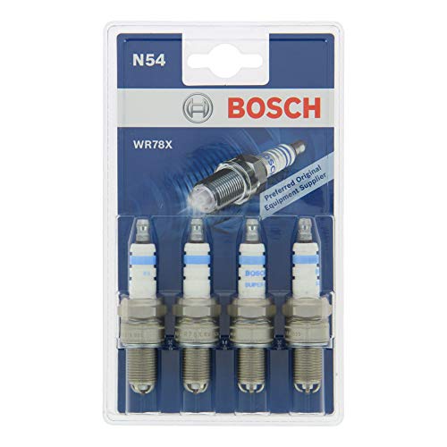 Bosch 0242232804 - Candela d'accensione Super 4 WR78X - KSN N54, set da 4