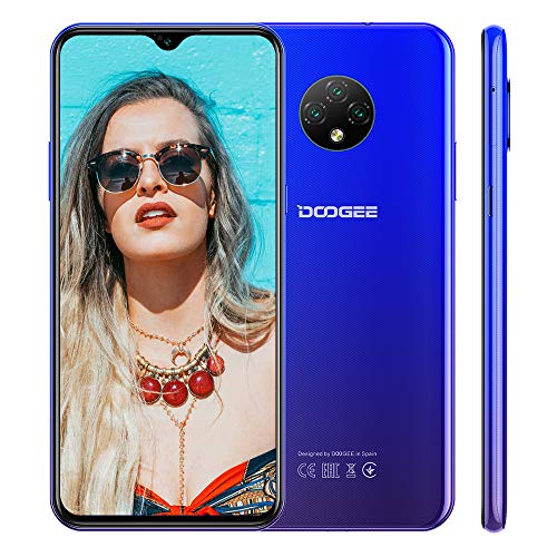 Smartphone 4G DOOGEE X95 Android 10.0 Cellulari Offerta, 6,52 Pollici, Batteria 4350mAh,13MP+2MP+2MP+5MP Tripla Fotocamera, 2GB+16GB, Quad Core, Face ID, Blu