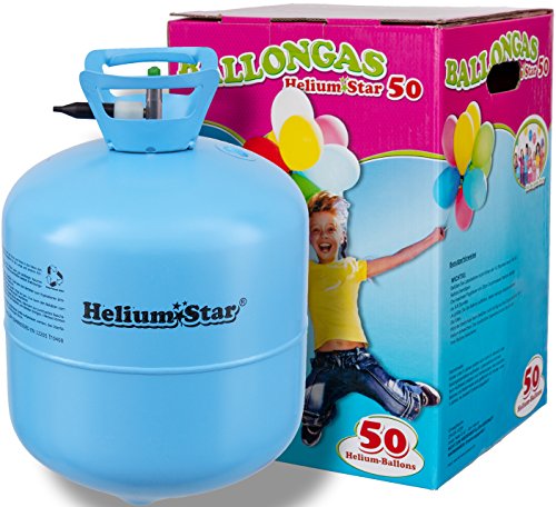 eliumStar - Bombola di gas elio per palloncini con 420 litri per gonfiare fino a 50 palloncini, per feste e diverse occasioni