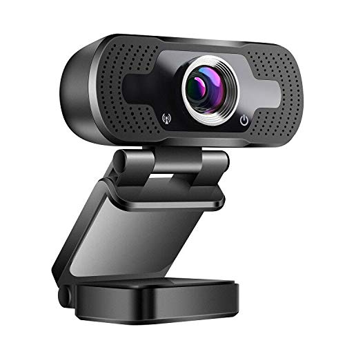 zilnk 1080P USB Webcam con Microfono, Videocamera USB HD da 2 MP per Videochiamate, Conferenze, Apprendimento Online, Skype, Compatibile con PC Laptop Desktop MacBook/Windows Android iOS, Grandangolo
