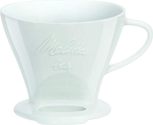 Melitta Filter - Filtro per caffè in porcellana Singolo 1x4 bianco