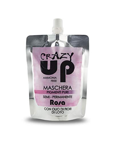 Crazy Up Maschera Colorante Senza Ammoniaca Semipermanente per Capelli - Rosa - 200 ml