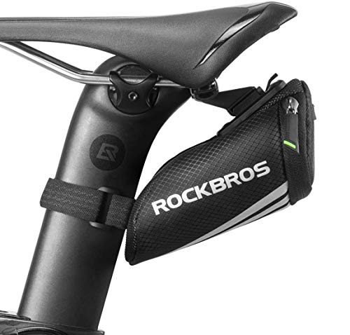 ROCKBROS Borsa da Sella Borsa Sottosella Piccola Carina per Bici Portatile Ideale per Uso Quotidiano Striscie Riflettenti Ultra-Leggera