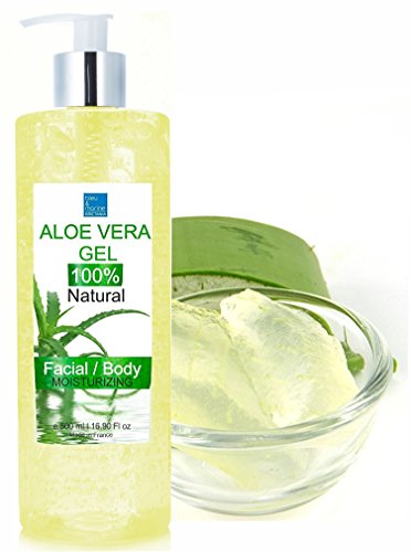 Gel Puro di Aloe Vera Fresca 500 ml. - Dopo la rasatura e la depilazione - Idratante Viso e Corpo - bleumarine Bretania