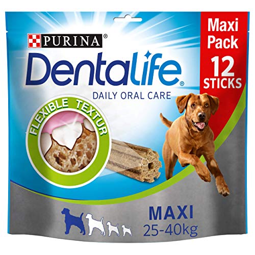 PURINA DENTALIFE Maxi snack per la cura dentale dei cani, riduce la formazione di tartaro e alitosi, pollo, cani grandi, confezione da 5 (5 x 426g)