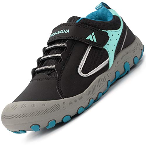 Scarpe Casual da Bambino Confortevole Traspirante Scarpe da Ginnastica Antiscivolo Ultraleggero Low-Top Scarpe da Jogging per Bambina Interno Externo, Nero Blu 37