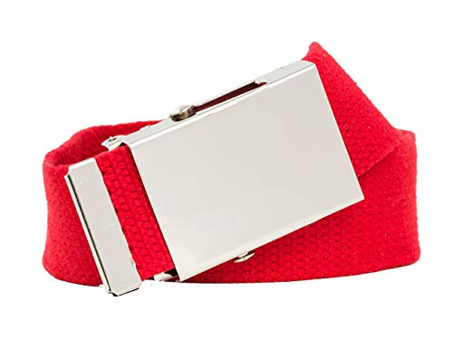 shenky - Cintura in tessuto - 4 cm x 160 cm - XXL - da accorciare - rosso - 160 cm