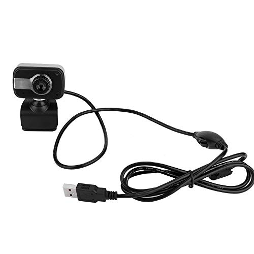 Webcam Skype USB Qiilu 2.0 USB 0,3MP HD Web Camera con Telecamera a Rotazione a 360 Gradi, Microfono Incorporato per Schermo LCD Laptop Skype/MSN/ICQ Visione Notturna