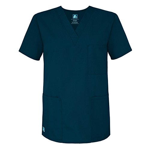 Adar Uniforms Uniforme mediche Unisex Top Infermiera Abbigliamento Professionale – 601 – Blu Caribbean – XXS
