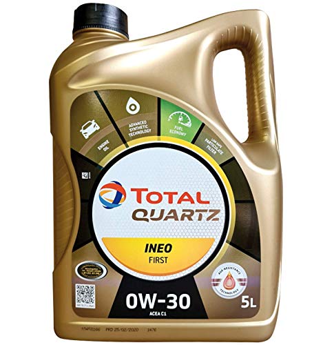 Total Quartz Ineo First 0 W-30 olio motore completamente sintetico Low Saps auto, 5 litro