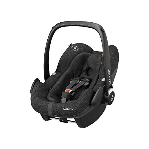 Maxi-Cosi Pebble Plus Seggiolino auto Neonato fino ai 13 kg (45-75cm), I-Size, Cuscino Riduttore, Materiale assorbi-impatto, Omologato per Viaggi in Aereo, colore Nero