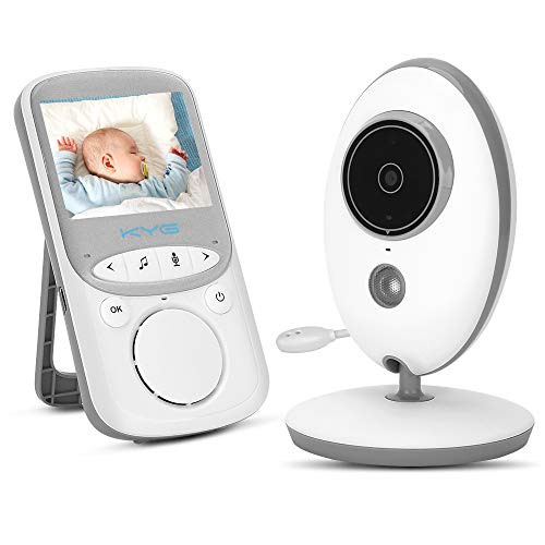 KYG Baby Monitor Wireless Audio Video Babyphone con Fotocamera Digitale Visione Notturna Monitoraggio della Temperatura e Citofono 2.4 GHz
