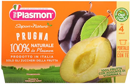 Plasmon Omogeneizzato di Frutta Prugna Sdn - 24 Vasetti da 100 gr