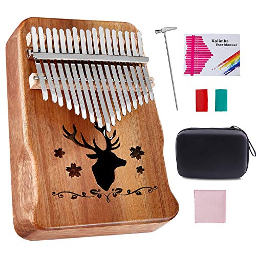 Kalimba Thumb Piano 17 tasti, Topnaca Finger Piano Con Istruzioni, Mbira Portatile Fornita Con Borsa Da Trasporto, Kalimba In Legno D’Acacia, Regalo Di Natale Per Bambini, Principianti e Adulti