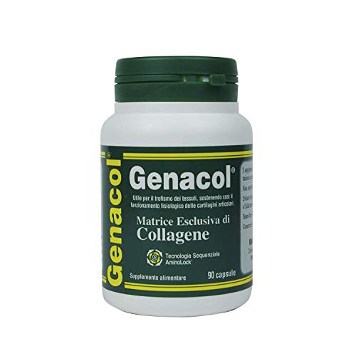 GENACOL Matrice di collagene pura al 100% con Vitamina C | 90 capsule 400mg - Per la resistenza, la forza e la vitalità di cartilagine, legamenti e muscoli