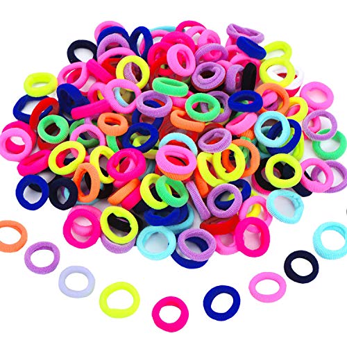 100 Pezzi Elastici per Capelli Legami Mini Fasce per Capelli Piccoli Elastici Colorato Ragazze Coda di Cavallo per Bambini