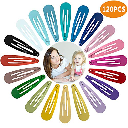 Viccess Mollette per Capelli Bambina Fermagli Capelli in Metallo Mollette per Capelli Colorati Antiscivolo Clips Accessori per Bambini,120 Pcs 20 Colori