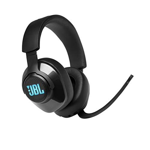 JBL Quantum 400 Cuffie Gaming Over-Ear con Filo, Headset da Gioco con Microfono e Surround, Compatibiltà Multipiattaforma PC e Console, Colore Nero