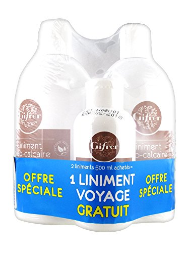 Gifrer Liniment Oleo-calcare Stabilizzato - Set di 2 x 500 ml + 1 Liniment Voyage 100 ml in omaggio