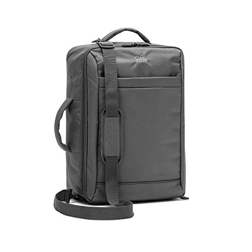 Ciak R Roncato Borsone/Zaino Capiente e Comodo per Gite e Viaggi Brevi in Tessuto Jacquard Collezione SMART, Colore Antracite, 55 cm