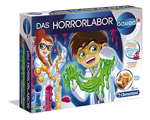 Clementoni 59061 Galileo Science - Il laboratorio horror emozionante e divertente esperimenti con gel e liquidi, giocattolo per bambini dagli 8 anni in su