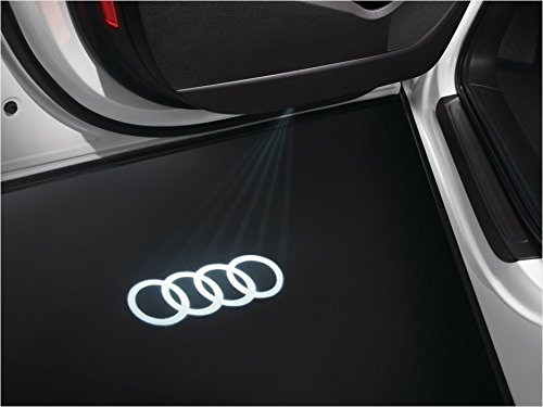 Audi - set di luci originali a LED per Audi, luci di illuminazione sotto la portiera, proiettano gli anelli Audi (logo di Audi), 4G0052133G