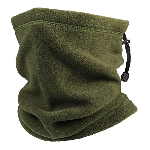 Wmcaps Scaldacollo Sportivo, Invernale Rivestimento Antivento in Pile, Sciarpa per Clima Freddo per Snowboard, Ciclismo, Motociclismo, Sci, Escursioni (Army Green)