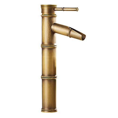 Retro cascata Bamboo design lavabo rubinetto miscelatore in ottone