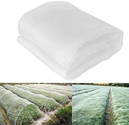 INGHU 11 Rete di protezione anti-insetti in rete fine per giardino, serra, piante, frutta, fiori, colture senza pesticidi, 10 x 2,5 m