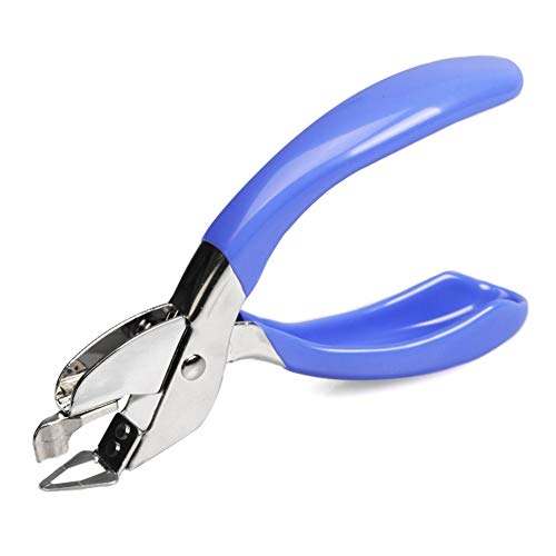 Sinzau, strumento di rimozione graffette da ufficio, comodo da tenere in mano – blu