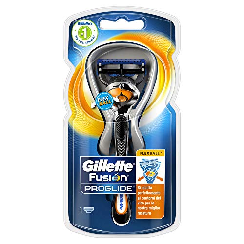 Gillette Fusion Proglide Flexball Rasoio da Uomo, 1 Manico + 1 Lametta, 5 Lame di Precisione, Compatibile con Tutte le Testine di Ricambio Fusion