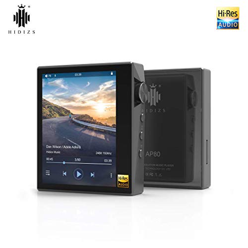 HIDIZS AP80 Lettore MP3 Bluetooth Hi-Fi, Lettore audio digitale portatile ad alta risoluzione con LDAC / aptX / DSD, Lossless Music Player con Full Touch Screen (grigio)