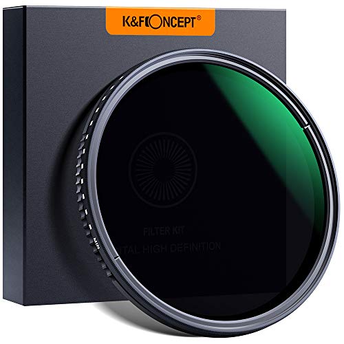 K&F Concept 62mm Filtro ND Variabile ND8-ND2000 Slim MRC 18 Strati per Fotocamera con Obiettivo con Custodia