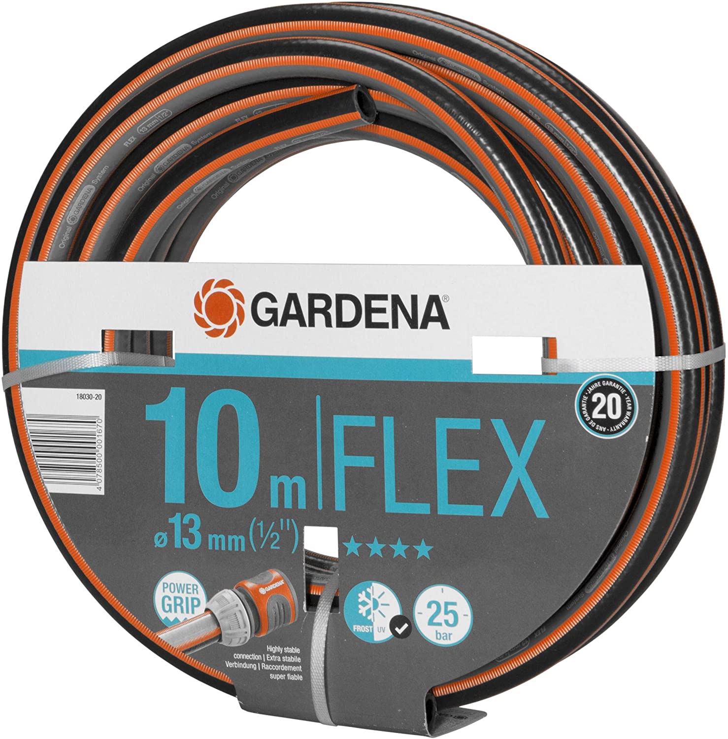 Gardena - 18030-20 - Comfort Flex, Tubo da giardino, Ø 13 mm, 10 m