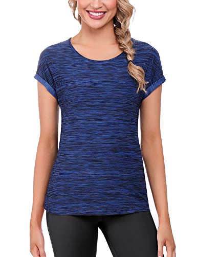 iClosam Magliette Donna Yoga Traspirante Maglietta Manica Corta T Shirt Fitness Women