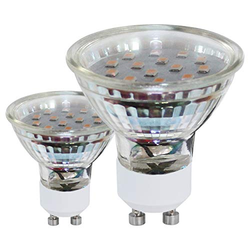 Eglo 11427 - Set di 2 lampadine GU10 LED SMD 3000 K, 3 W, 200 Lumen, Bianco Caldo